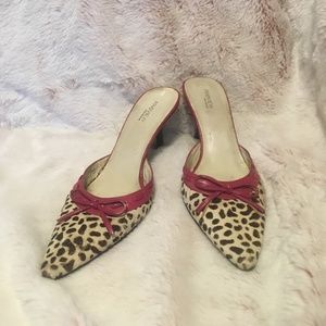 Leopard mules by Preview Iternational size 7